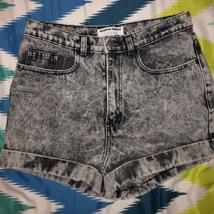 American Apparel gray acid wash shorts